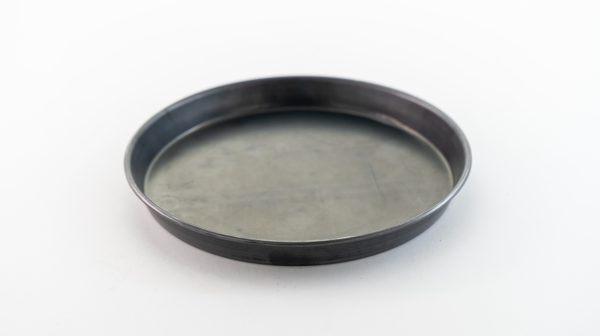 Round Blue Steel Pizza Sheet 8 11/16"