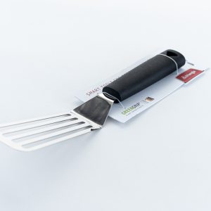 Spatula cranked, slotted, 4.72", carded