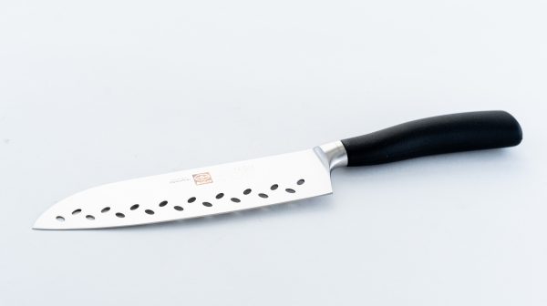 PrimTech Santoku Knife w/Granton Black 7.09"