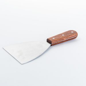 Scraper, Wooden Hdl, 4-5/8" x 3" Blade, Mirror Finish