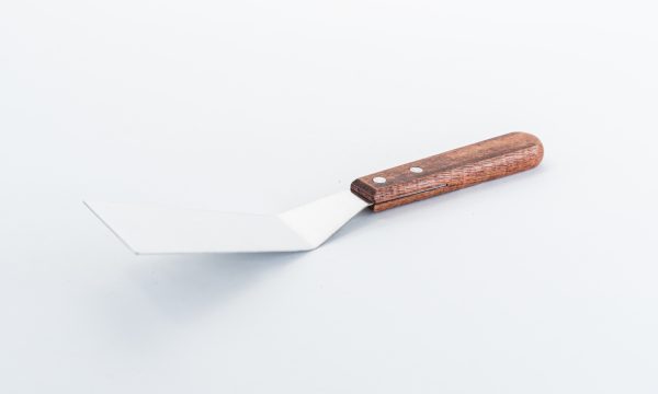 Grill Spatula w/Offset, Wooden Hdl, 4-1/4" x 2-1/8" Blade