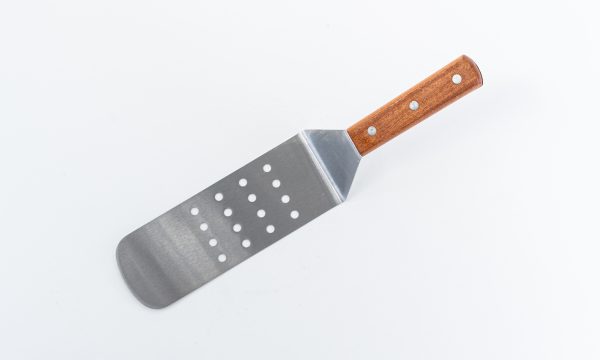 Perforated Flexible Turner, Offset, Wooden Hdl, 7-7/8" x 2-7/8" Blade - Image 2