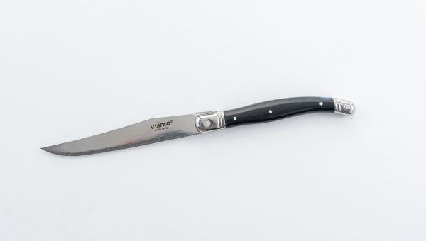 Steak Knives, 4-1/2" Blade, Pointed Tip, Euro Slim ABS Handle, Clear Pack - Image 2