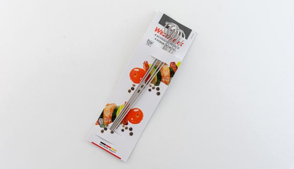 Skewers Set Of 4 Length: 8.20" Stainless Steel Of 4 Length: 8.20" Stainless Steel Silver - Image 2