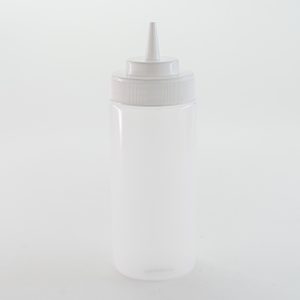 16oz Squeeze Bottles, Wide Mouth, Clear, 6pcs/pk