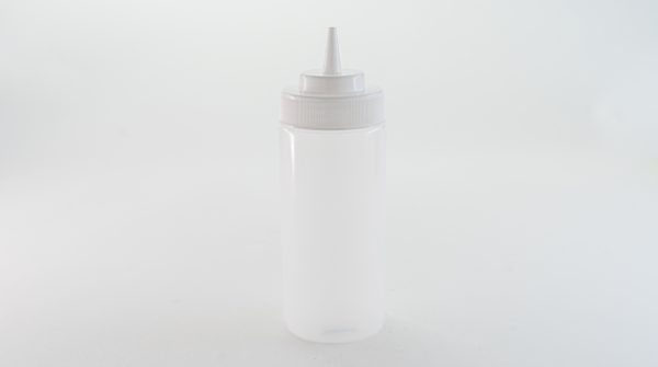 16oz Squeeze Bottles, Wide Mouth, Clear, 6pcs/pk