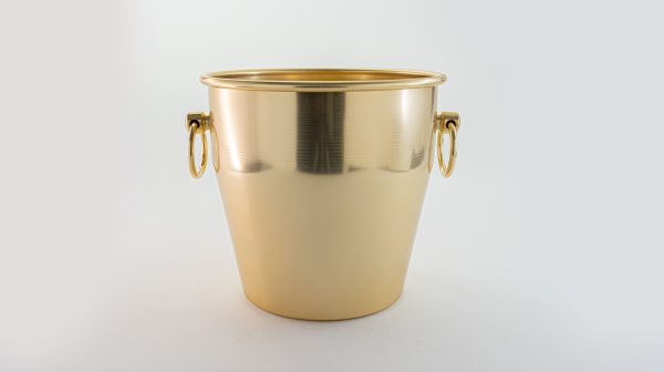 Champagne Bucket Aluminum Gold 7 7/8"