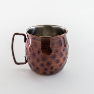 Mosow Mule Mug Ss W/Antique Cop Plat Hammer 12oz