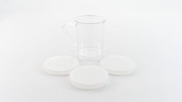 10oz Dredge, 3 Clear Snap-on Lids, PC - Image 5