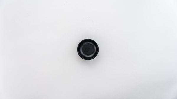 Dish 3" Matt Black Rough Finish 24 pcs