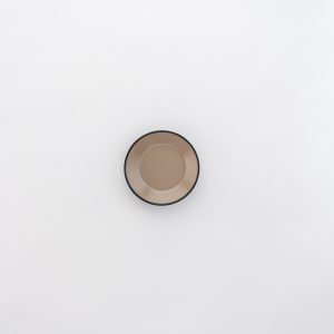 Sauce Dish Matt 3.5" Beige & Black 24 pcs