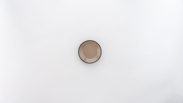 Sauce Dish Matt 3.5" Beige & Black 24 pcs