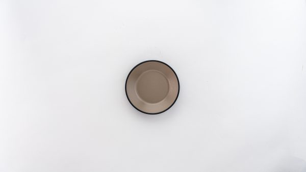 Sauce Dish Matt 5" Beige & Black 24 pcs - Image 2