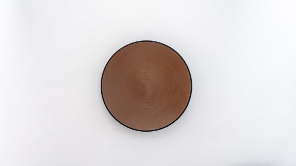 Round Plate Round 9'' " Brown & Black 12 pcs - Image 2