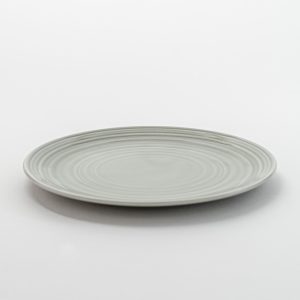 Country House Flat Round Plate Gray 9"" 6pcs
