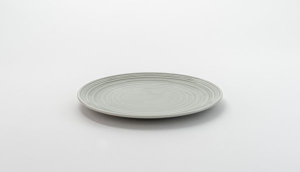 Country House Flat Round Plate Gray 9"" 6pcs