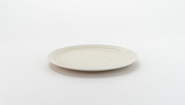 Country House Flat Round Plate Sand 9" 6pcs
