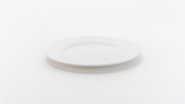 Round Plate 10'' Shiny White 12 pcs