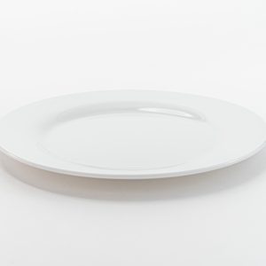 Round Plate 11'' Shiny White 12 pcs