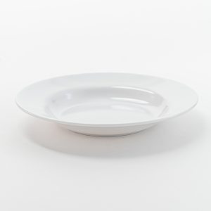 Deep Plate 9'' Shiny White 12 pcs