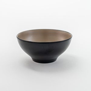 Round Bowl Matt 6.5'' Beige & Black 12 pcs