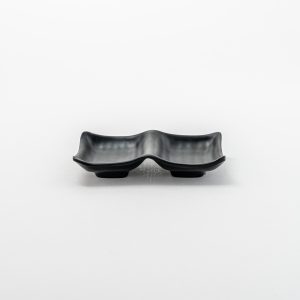 2 Sections Plate 5.5" Matt Black 12 pcs