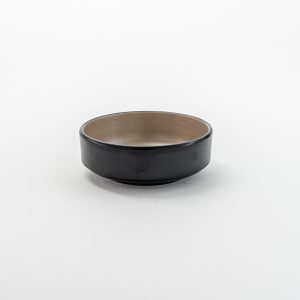 Dish 5" Beige & Black 12 pcs