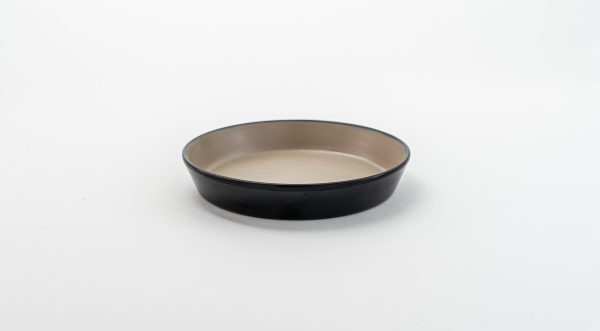 Round Bowl Matt 7.5'' Beige & Black 12 pcs