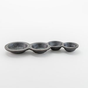 Isamu 4 Space Dip Dish Black 9.06" 3 pcs
