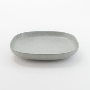 Auberge Square Deep Plate Grey 8" 3 pcs